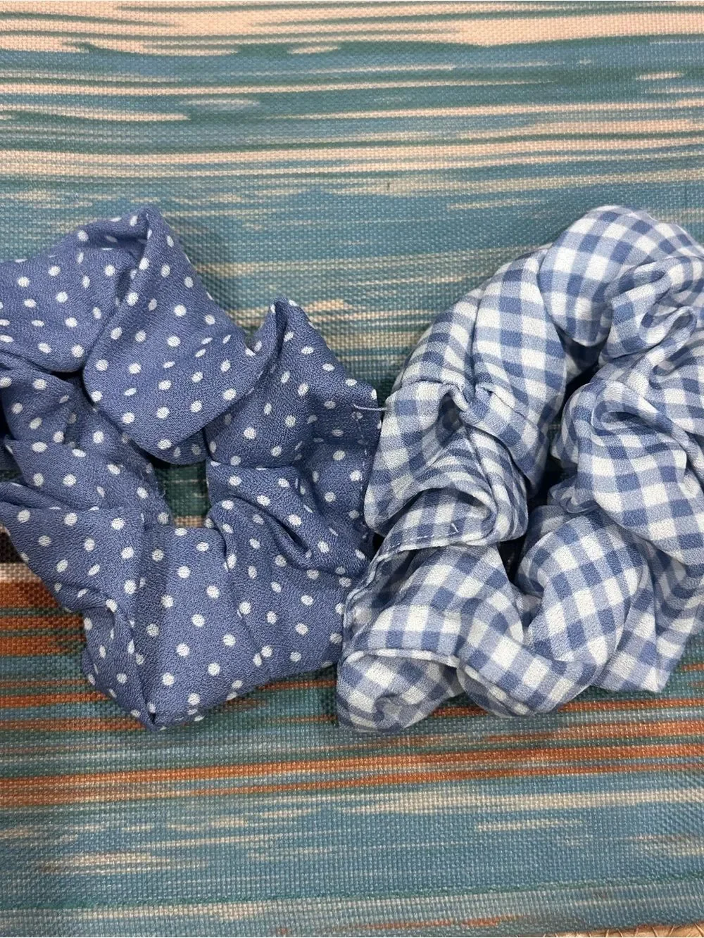 Multi-Pack Fabric Scrunchies - Leopard, checkered, polka dots
